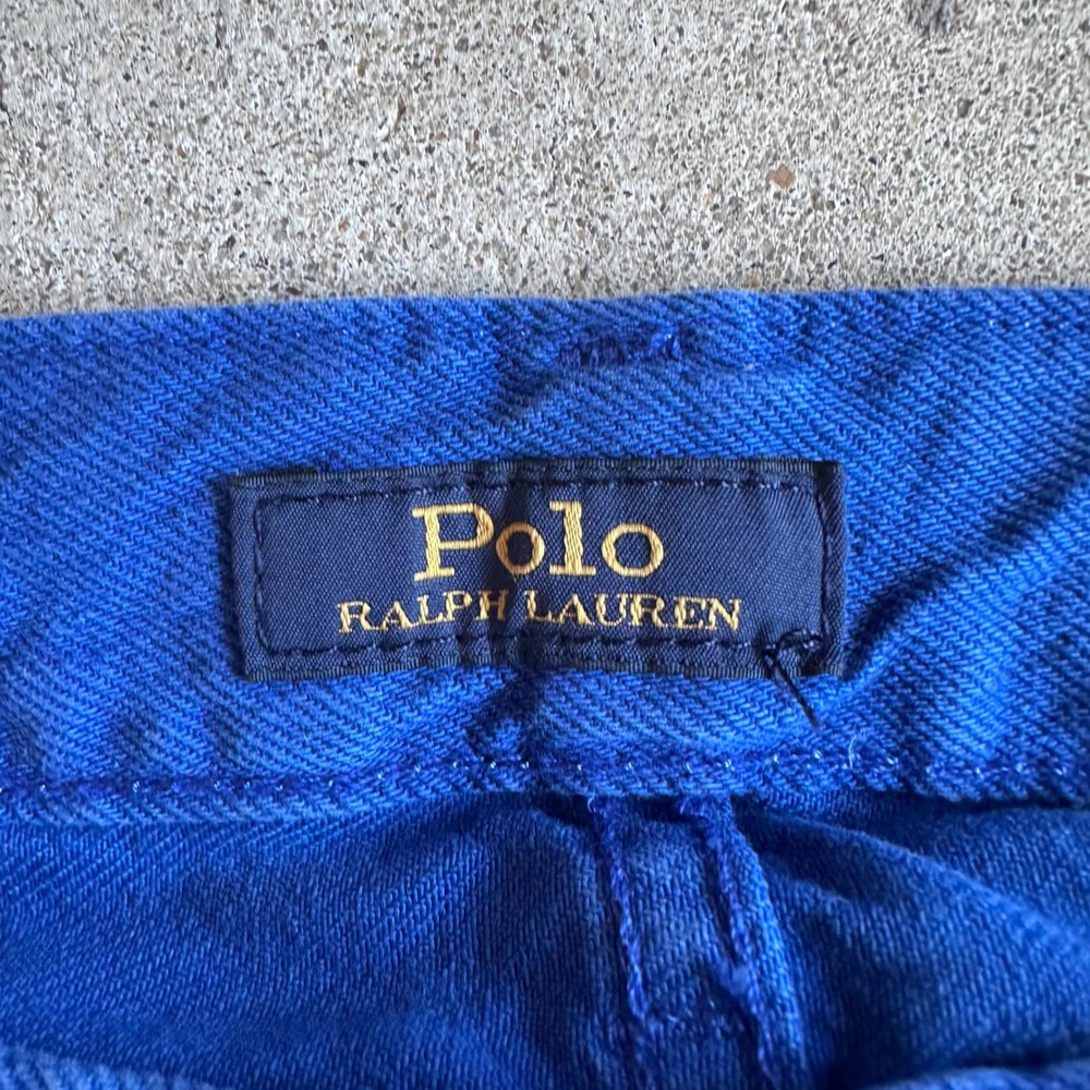Polo Ralph Lauren Pants Mens 32x32 Blue Excellent Straight Leg Denim Twill - Picture 4 of 7